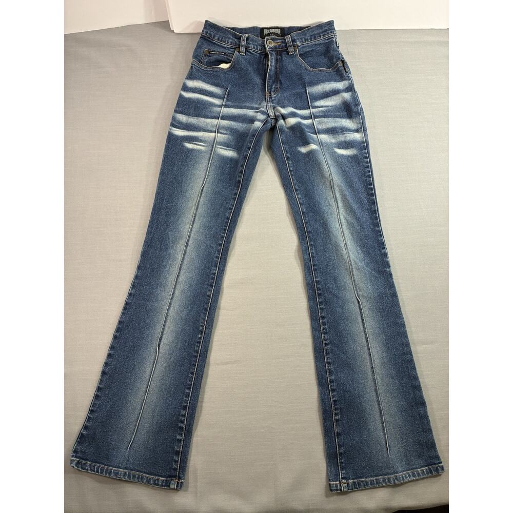 Y2K Rocawear Bootcut Jeans Womens 7 Streetwear Denim Back Logo Graphic